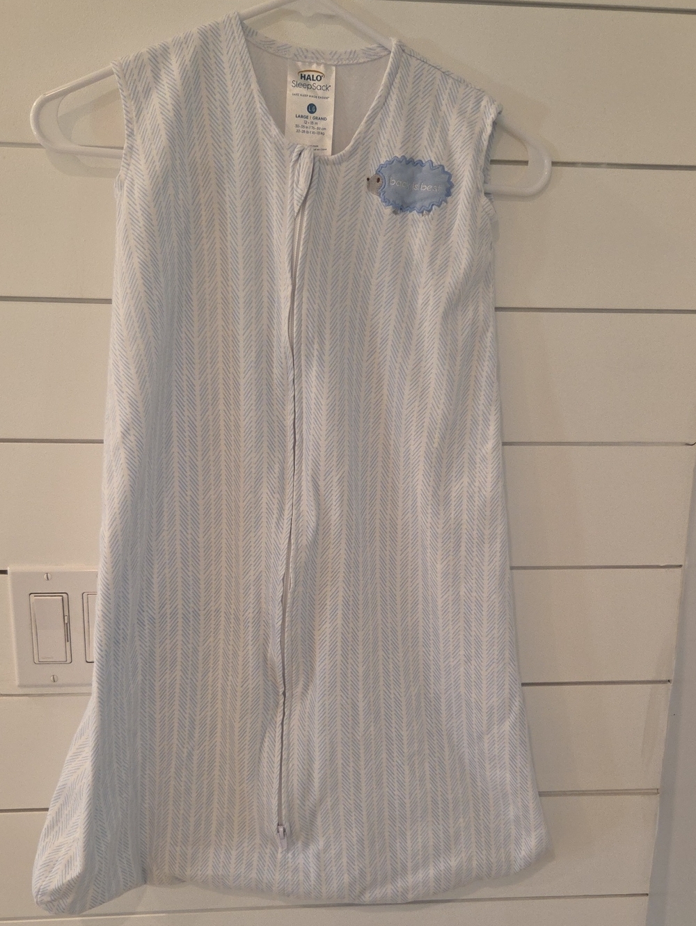 HALO Light Blue Chevron Sleeveless Sleep Sack